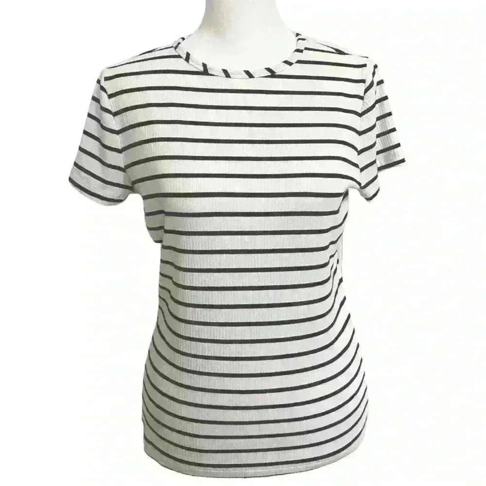 COPY - Banana Republic Striped Fitted Short Sleeve Top-NWOT